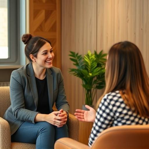 Persona che partecipa a una sessione di coaching per lo sviluppo della carriera con un coach che fornisce consigli e supporto