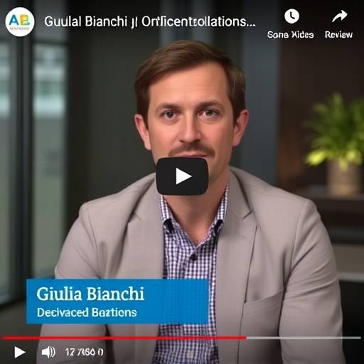 Screenshot dell'intervista video con Giulia Bianchi, Responsabile Marketing di Global Solutions