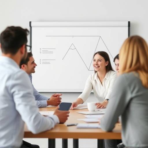 Un team aziendale durante una sessione di team building facilitata da un coach de La Bussola del Leader